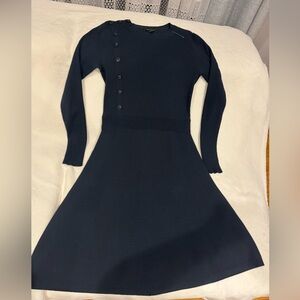 Banana Republic Navy Long Sleeve Dress